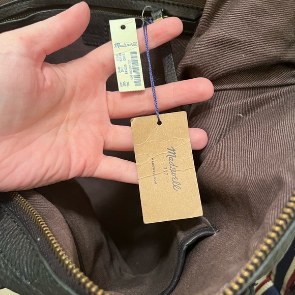 Madewell Berliner satchel in grey NWT fabric strap included - Picture 7 of 10